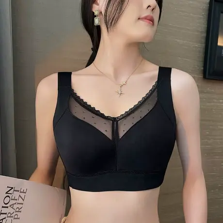 Shaply/莎莲妮内衣女大胸显小全罩杯收副乳防走光薄款文胸上托商品大图