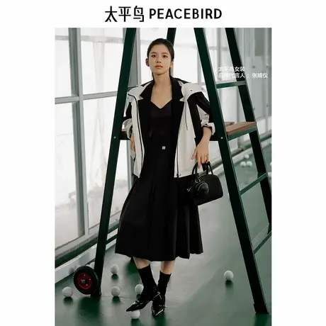 【张婧仪同款】太平鸟女装秋季新款三合一撞色外套A3BBE3502图片