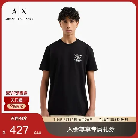 ARMANI EXCHANGE/阿玛尼男女情侣款全棉正肩短袖T恤2025夏季新款图片