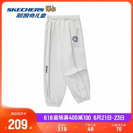 Skechers斯凯奇 Funky Life 玩趣乐园系列儿童宽松涤纶四面弹长裤商品大图