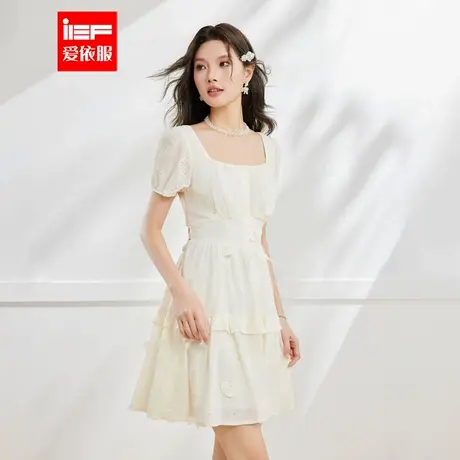 IEF/爱依服2025夏季新款通勤气质温柔女人味设计感露腰时尚连衣裙商品大图
