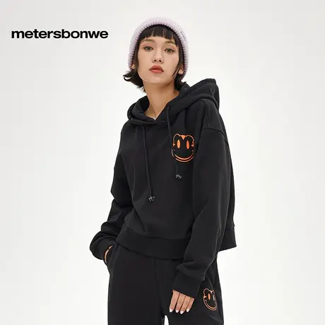 美特斯邦威老虎纹印花连帽卫衣女春秋季时尚简约潮流百搭舒适上衣商品大图