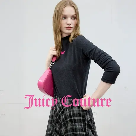 Juicy Couture橘滋T恤女2025年秋季新款刺绣半高领打底内搭上衣商品大图