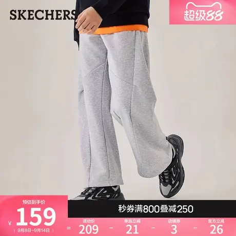 斯凯奇童装2025秋冬新款男女中大童长裤时尚休闲运动裤直筒裤卫裤商品大图