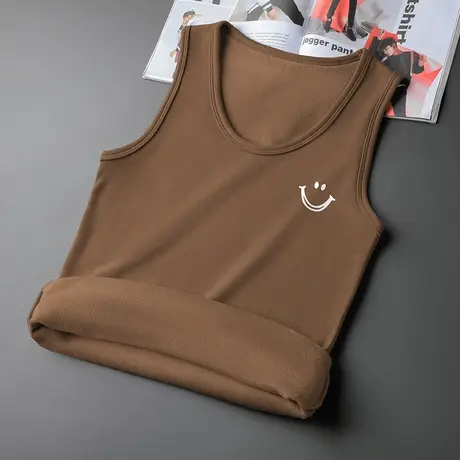 背心男秋冬季健身运动篮球坎肩加绒加厚无袖t恤保暖内穿打底马甲商品大图