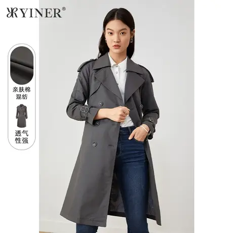 YINER音儿奥莱女装秋季英伦气质风衣外套商品大图