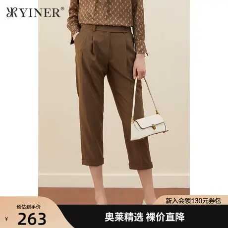 YINER音儿女装2021秋季新款舒适弹力裤休闲裤图片