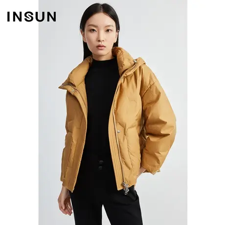 INSUN恩裳线上专选冬季动物压花设计轻盈羽绒服商品大图