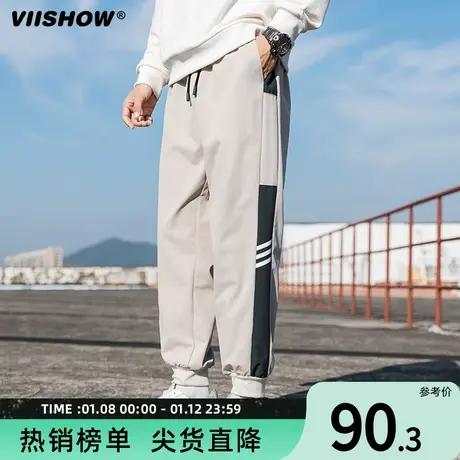VIISHOW工装裤男士春款运动休闲薄款束脚锥形百搭宽松九分卫裤子商品大图