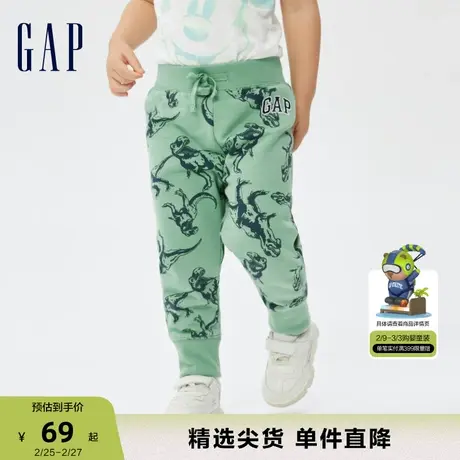 Gap男幼童LOGO印花卫裤752192春秋款洋气儿童装洋气运动束脚裤商品大图