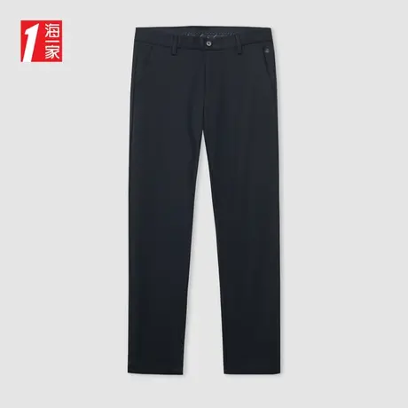 海一家基础休闲直筒长裤2024年夏季新款青年男士中腰休闲裤商品大图