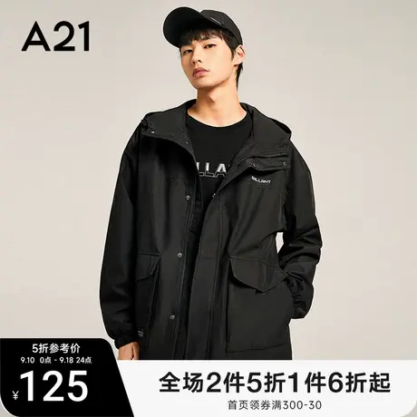 【防风外套】A21男装连帽机能风衣2023秋季新款情侣潮牌男士工装图片