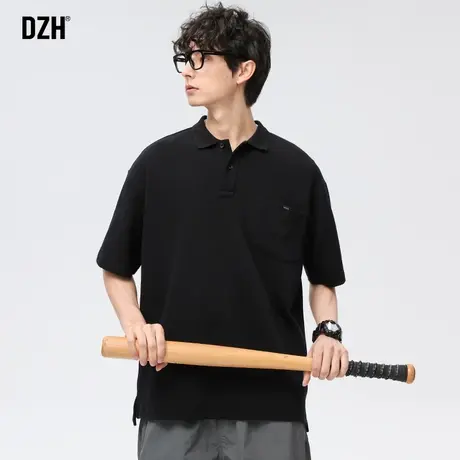 休闲重磅polo衫男士短袖男款夏季翻领t恤男宽松上衣情侣衣服半袖商品大图