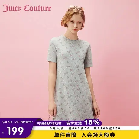 Juicy Couture橘滋春夏新款连衣裙短袖针织裙休闲通勤百搭女图片