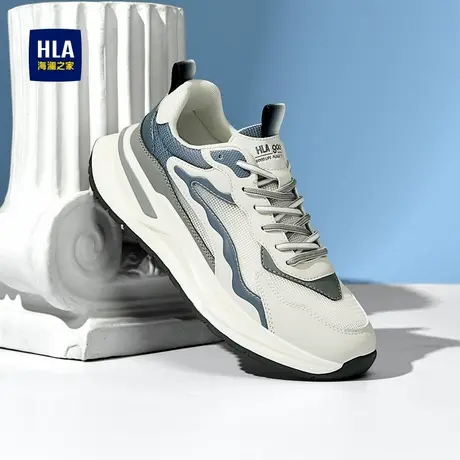 HLA/海澜之家男鞋新款春季潮流透气增高舒适运动鞋户外休闲跑步鞋商品大图