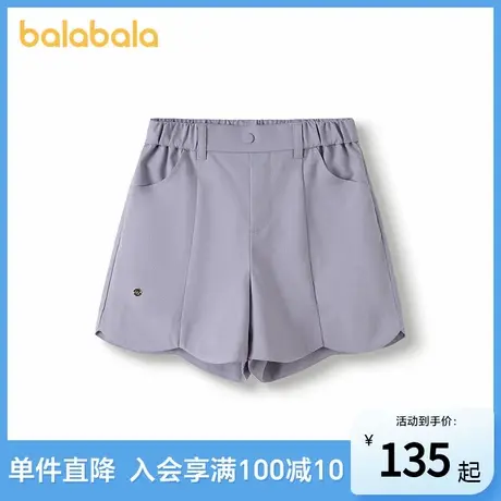 【商场同款】巴拉巴拉童装儿童裤子女童短裤2025夏装新款甜美时尚商品大图