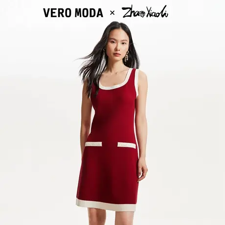 Vero Moda奥莱针织连衣裙春秋新款艺术家联名收腰吊带优雅流行图片
