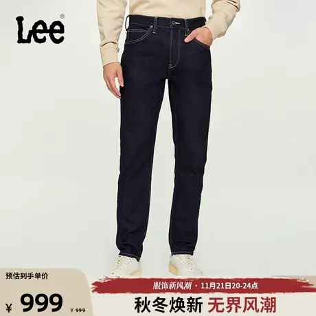 Lee商场同款101+731舒适中腰锥形暖岩恒温清水洗男保暖牛仔裤潮流商品大图
