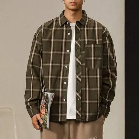 高端上档次衬衣休闲男士高级感长袖衬衫时尚衬衣男装长袖百搭衬衫商品大图