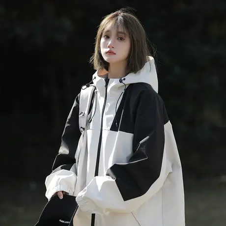 冲锋衣男女三合一可拆卸户外防水防风登山服春秋情侣露营拼色外套商品大图