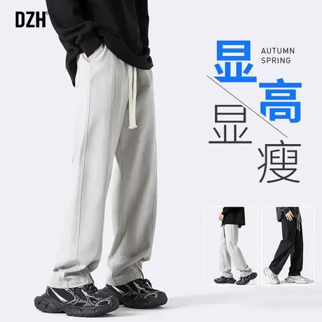 男士灰色工装裤子男潮流百搭春季2024年新款宽松休闲裤伐木裤长裤商品大图