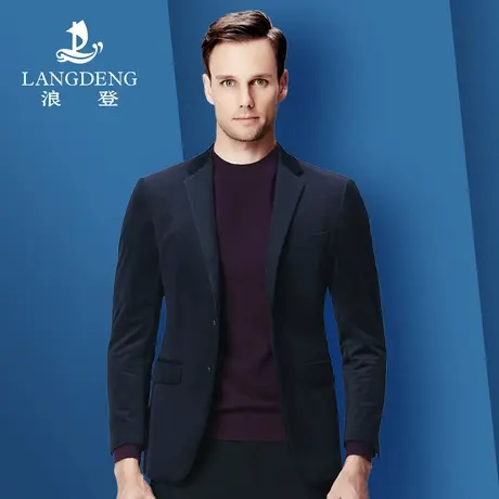 浪登2023款秋冬男士商务休闲西服外套单西简约修身西装上衣男图片