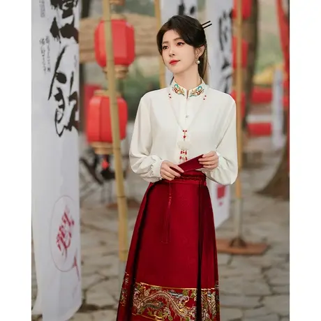 订婚礼服马面裙婚服新中式敬酒服2024新款新娘小个子日常可穿高级图片