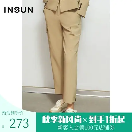 恩裳冬季商场同款宽松烟管裤都市通勤商务气质西裤长裤女图片