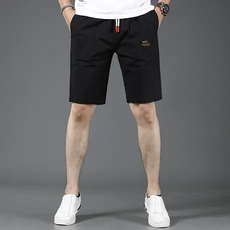 黑色休闲短裤男2023新款夏季薄款五分裤宽松潮流百搭男士中裤5分商品大图