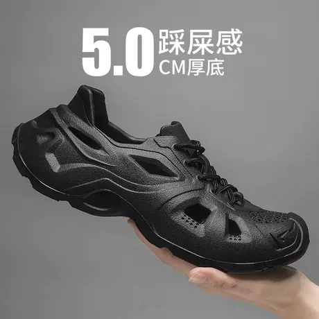 雨鞋男款夏季雨凉鞋厨房防滑鞋户外钓鱼水鞋防雨鞋劳保防水鞋男士商品大图