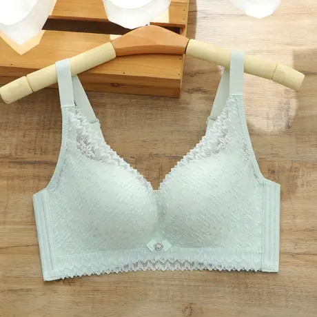 夏季内衣女薄款透气洞洞杯文胸无钢圈小胸聚拢收副乳无磁胸罩上托图片