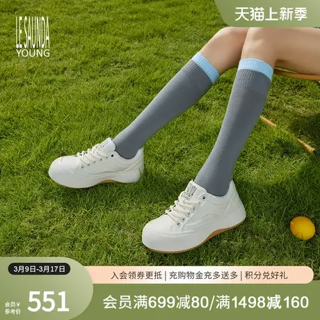莱尔斯丹春季新款商场同款Y系列低帮舒适系带休闲女单鞋4T54201商品大图