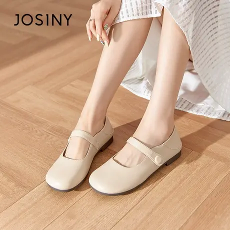 Josiny/卓诗尼玛丽珍女鞋2023夏季新款软底单鞋配裙子仙女小皮鞋图片