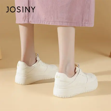 Josiny/卓诗尼厚底休闲板鞋女2024年新款春季超火女鞋百搭小白鞋商品大图