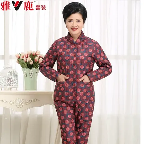 新款中老年羽绒内胆套装女款 秋冬装修身大码简约羽绒服妈妈装图片