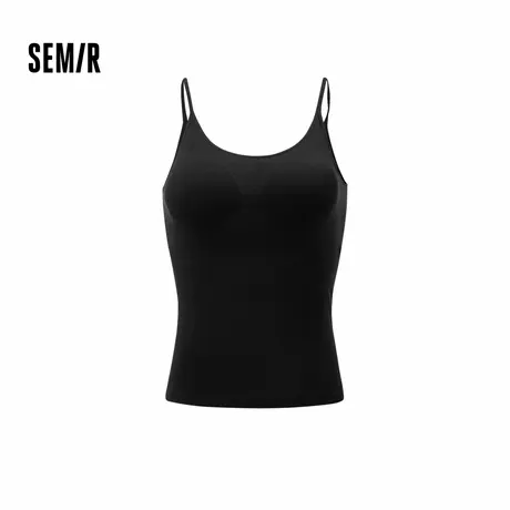 森马背心女显瘦遮副乳吊带一体式带胸垫U领内搭打底上衣可外穿商品大图