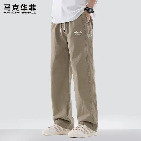 马克华菲美式潮牌牛仔裤男2025新款夏季宽松直筒纯棉休闲长裤子X图片