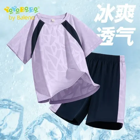 班尼路童装YBB系列女童夏装套装2025新款儿童夏季短袖速干运动服商品大图
