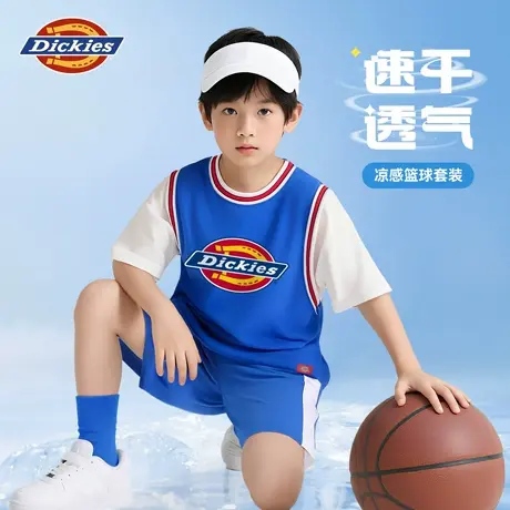 Dickies童装男童夏装套装儿童夏季篮球训练服男孩户外运动两件套A图片