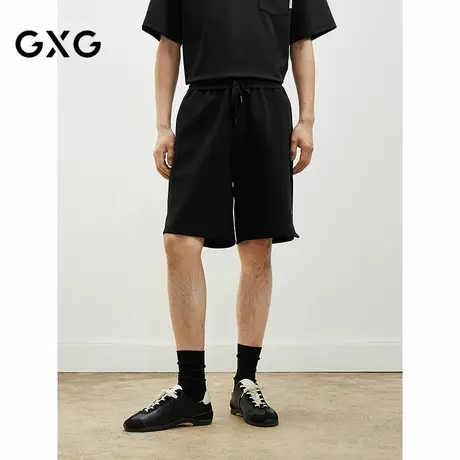 2025春夏新品GXG男士休闲短裤黑色百搭通勤五分裤男士休闲裤商品大图