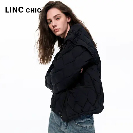 LINC金羽杰2025年秋季新款羽绒外套超轻量无胆防绒羽绒服女1107Y商品大图