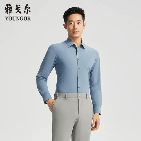 【商场同款】雅戈尔男士长袖衬衫春秋新款官方商务休闲长袖衬衫男图片