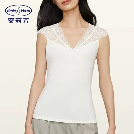 LIN9安莉芳无袖蕾丝抑菌拼接女薄款打底上衣商品大图