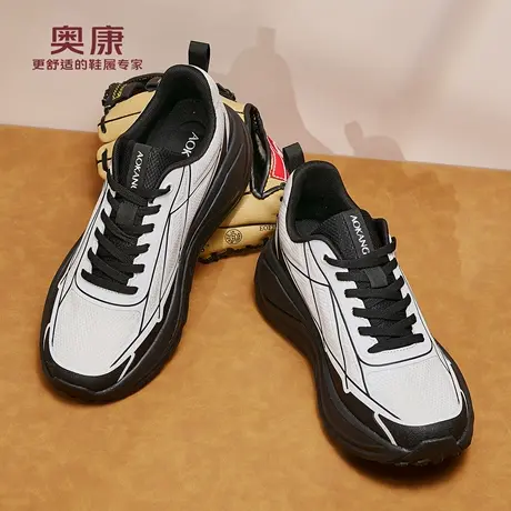 奥康 男鞋2026春季新款透气耐磨通勤厚底运动休闲鞋男F商品大图