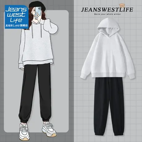 真维斯LIFE早秋穿搭套装2023新款爆款女装小个子穿搭一整套两件套图片