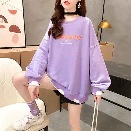 漂亮假两件卫衣女宽松韩版设计感小众春装2022年新款爆款上衣外套图片