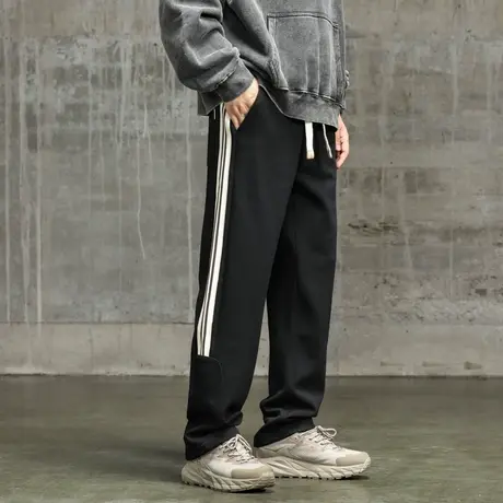 裤子男款透气时尚直筒束脚裤潮流休闲裤百搭休闲束脚工装裤潮流男商品大图