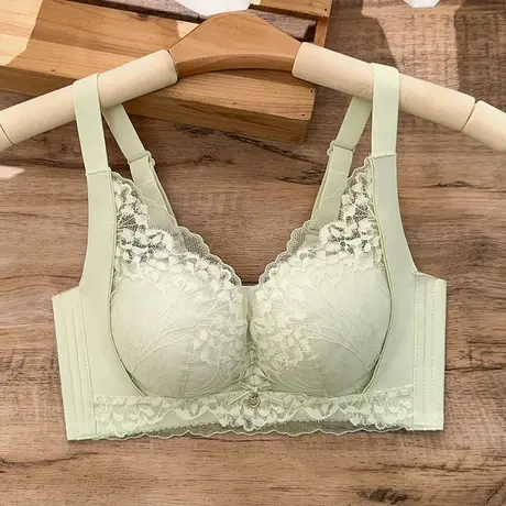 2024新款内衣女士小胸罩薄款聚拢收副乳防下垂上托蕾丝无钢圈文胸图片