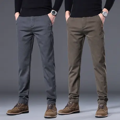 秋季男款中年爸爸商务西裤春秋款男士休闲裤2023年新款直筒男裤子商品大图