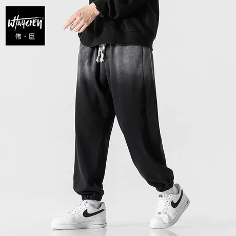 伟臣潮牌大码男装春夏新品休闲裤男胖子加肥加大宽松束脚裤肥佬裤图片